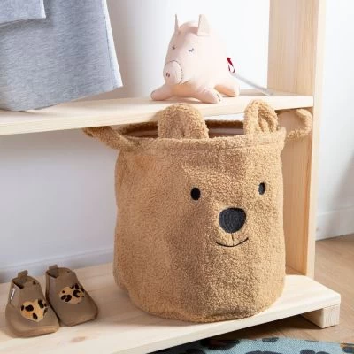 Childhome Lot De 3 Paniers Teddy Beige 6 Childhome Lot De 3 Paniers Teddy Beige – Image 6