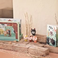 Lilliputiens Marionnette à Doigts Les Trois Petits Cochons -Djeco Magasin marionnette a doigts les trois petits cochons 4