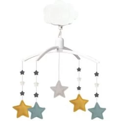 Trousselier Mobile Musical En Lin étoile Vert Céladon Et Curry