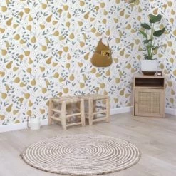 Papier Peint Poires Pretty Pears (50 Cm X 10 M) -Djeco Magasin papier peint poires pretty pears 50 cm x 10 m 3