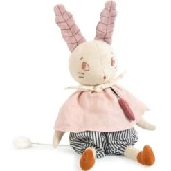 Moulin Roty Peluche Musicale Lapin Après La Pluie (36 Cm)