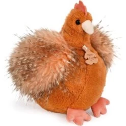 Peluche Poule Orange Les Poulettes Champêtres Chics (20 Cm)