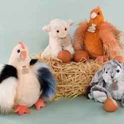 Peluche Poule Orange Les Poulettes Champêtres Chics (20 Cm) 6 Peluche Poule Orange Les Poulettes Champêtres Chics (20 Cm) -Djeco Magasin peluche poule orange les poulettes champetres chics 20 cm 3