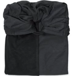 Petite écharpe Sling Sans Noeud Gris Anthracite Et Noir