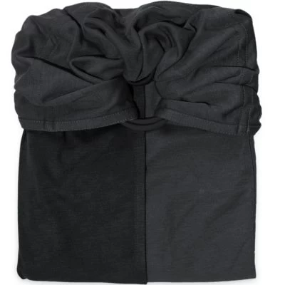 Petite écharpe Sling Sans Noeud Gris Anthracite Et Noir 1 Petite écharpe Sling Sans Noeud Gris Anthracite Et Noir