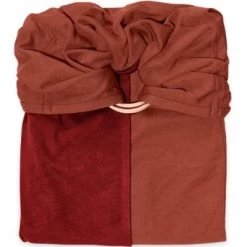 Petite écharpe Sling Sans Noeud Réversible Fauve, Rouge Bourgogne