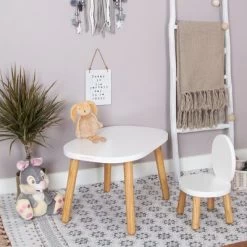 Petite Table Ovaline Blanche -Djeco Magasin petite table ovaline blanche 5