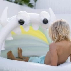SunnyLife Piscine Gonflable Avec Auvent Monty Le Monstre -Djeco Magasin piscine gonflable avec auvent monty le monstre 4
