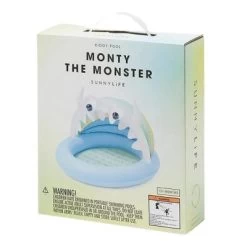 SunnyLife Piscine Gonflable Avec Auvent Monty Le Monstre -Djeco Magasin piscine gonflable avec auvent monty le monstre 5