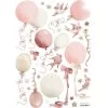 Planche De Stickers A3 Cerfs-volants Et Ballons Roses