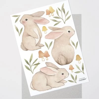 Planche De Stickers A3 Les Lièvres 3 Planche De Stickers A3 Les Lièvres – Image 3