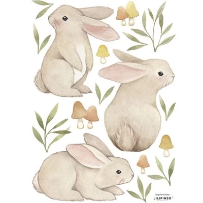 Planche De Stickers A3 Les Lièvres 1 Planche De Stickers A3 Les Lièvres