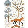 Planche De Stickers A3 Renard Woodland Animals