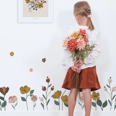 Planche De Stickers XL Large Pretty Flowers (130 X 34 Cm) 2 Planche De Stickers XL Large Pretty Flowers (130 X 34 Cm) – Image 2