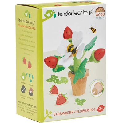 Tender Leaf Pot De Fleur Avec Fraises En Bois 3 Tender Leaf Pot De Fleur Avec Fraises En Bois – Image 3