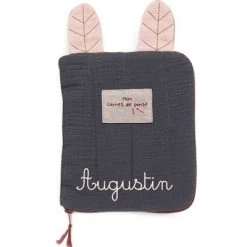 Moulin Roty Protège Carnet De Santé Gris Après La Pluie (personnalisable)