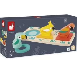 Janod Puzzle à Encastrement Mes Premières Formes En Bois Tropik (6 Pièces) -Djeco Magasin puzzle a encastrement mes premieres formes en bois tropik 6 pieces 8
