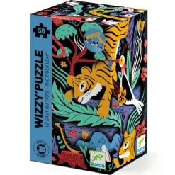 Djeco Puzzle Effet 3D Wizzy Le Saut Du Tigre (50 Pièces)