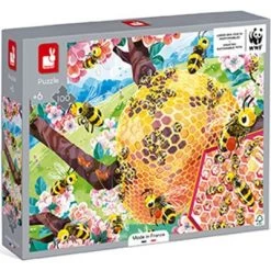 Janod Puzzle La Vie Des Abeilles WWF (100 Pièces) -Djeco Magasin puzzle la vie des abeilles wwf 100 pieces 3