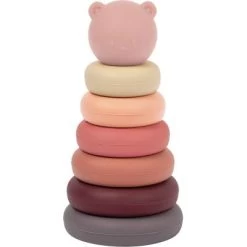 NATTOU Pyramide à Empiler Pastel Ours Rose