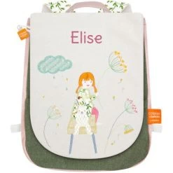 Sac à Dos La Fille Et Le Lapin (personnalisable) 5 Sac à Dos La Fille Et Le Lapin (personnalisable) -Djeco Magasin sac a dos la fille et le lapin personnalisable 3