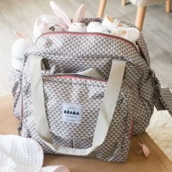 Beaba Sac à Langer Genève II Play Print Gris Et Corail -Djeco Magasin sac a langer geneve ii play print gris et corail 6