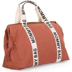 Childhome Sac à Langer Mommy Bag Signature Canvas Terracotta -Djeco Magasin sac a langer mommy bag signature canvas terracotta 3