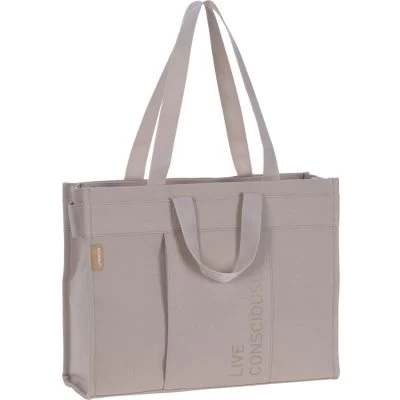 LÄSSIG Sac à Langer Tote Up Taupe Green Label 1 LÄSSIG Sac à Langer Tote Up Taupe Green Label