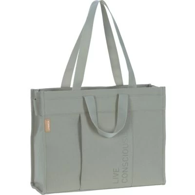 LÄSSIG Sac à Langer Tote Up Vert Argenté Green Label 1 LÄSSIG Sac à Langer Tote Up Vert Argenté Green Label