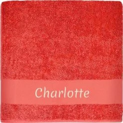 Serviette De Bain Panda Roux Terracotta Personnalisable (70 X 140 Cm) -Djeco Magasin serviette de bain panda roux terracotta personnalisable 70 x 140 cm 3