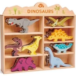 Tender Leaf Set Animaux En Bois Dinosaures