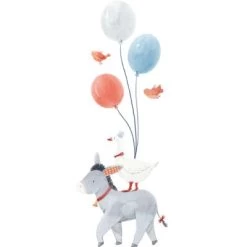 Sticker Mural Âne Gentle Friends (45 X 118 Cm)