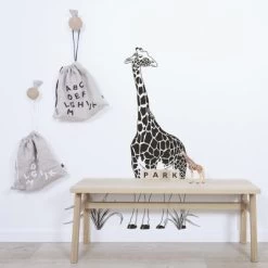 Sticker Mural Girafe (42 X 111 Cm) -Djeco Magasin sticker mural girafe 42 x 111 cm 3