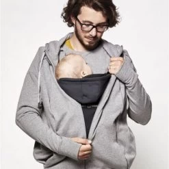 Sweat Du Parent Pour Porté Bébé Gris Chiné (taille L) -Djeco Magasin sweat du parent pour porte bebe gris chine taille l 3