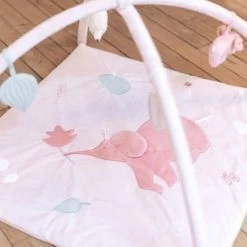 TARTINE ET CHOCOLAT Tapis D'éveil Avec Arches éléphant Rose (80 X 80 Cm) -Djeco Magasin tapis d eveil avec arches elephant rose 80 x 80 cm 3