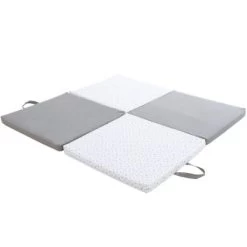 Candide Tapis De Jeu Pliable 3 En 1 Gris étoile