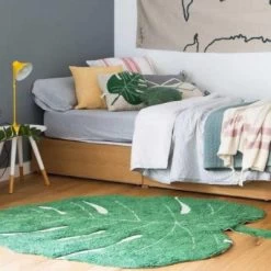 Lorena Canals Tapis Lavable Monstera Leaf Vert (120 X 160 Cm) -Djeco Magasin tapis lavable monstera leaf vert 120 x 160 cm 5