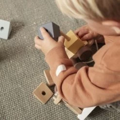 Kid's Concept Train Blocs De Construction Avec Cubes Naturel -Djeco Magasin train blocs de construction avec cubes naturel 3